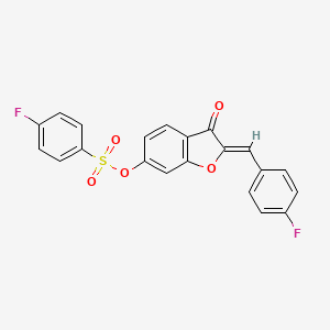 (2Z)-2-(4-fluorobenzylidene)-3-oxo-2,3-dihydro-1-benzofuran-6-yl 4-fluorobenzenesulfonate