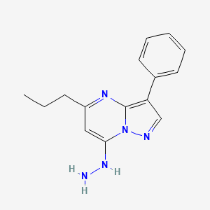 (3-Phenyl-5-propyl-pyrazolo[1,5-a]pyrimidin-7-yl)-hydrazine