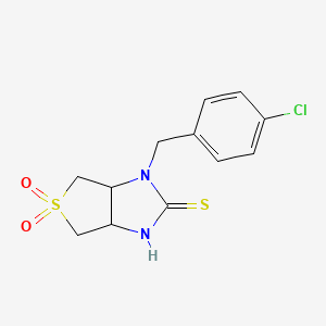 1-(4-chlorobenzyl)tetrahydro-1H-thieno[3,4-d]imidazole-2(3H)-thione 5,5-dioxide