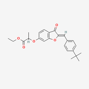 ethyl 2-{[(2Z)-2-(4-tert-butylbenzylidene)-3-oxo-2,3-dihydro-1-benzofuran-6-yl]oxy}propanoate