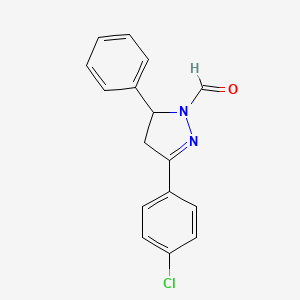 3-(4-Chlorophenyl)-5-phenyl-2-pyrazolinecarbaldehyde