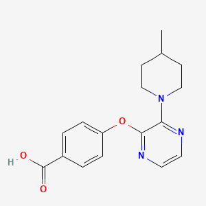 4-{[3-(4-Methylpiperidin-1-yl)pyrazin-2-yl]oxy}benzoic acid