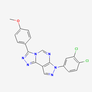 10-(3,4-Dichlorophenyl)-5-(4-methoxyphenyl)-3,4,6,8,10,11-hexaazatricyclo[7.3.0.0^{2,6}]dodeca-1(9),2,4,7,11-pentaene