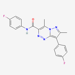 N,8-bis(4-fluorophenyl)-4,7-dimethylpyrazolo[5,1-c][1,2,4]triazine-3-carboxamide