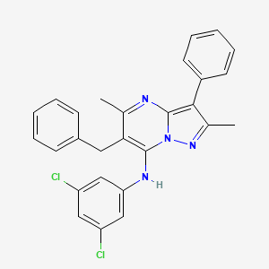 6-benzyl-N-(3,5-dichlorophenyl)-2,5-dimethyl-3-phenylpyrazolo[1,5-a]pyrimidin-7-amine