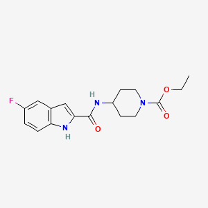 ethyl 4-{[(5-fluoro-1H-indol-2-yl)carbonyl]amino}piperidine-1-carboxylate