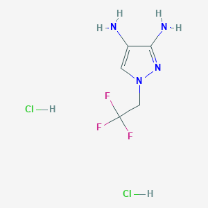 1-(2,2,2-Trifluoroethyl)pyrazole-3,4-diamine;dihydrochloride