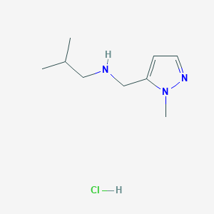 molecular formula C9H18ClN3 B12214919 isobutyl[(1-methyl-1H-pyrazol-5-yl)methyl]amine 