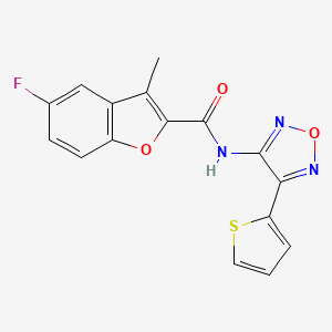 5-fluoro-3-methyl-N-[4-(thiophen-2-yl)-1,2,5-oxadiazol-3-yl]-1-benzofuran-2-carboxamide