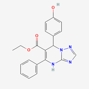 Ethyl 7-(4-hydroxyphenyl)-5-phenyl-4,7-dihydro[1,2,4]triazolo[1,5-a]pyrimidine-6-carboxylate