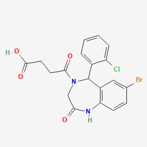 4-[7-bromo-5-(2-chlorophenyl)-2-oxo-2,3,4,5-tetrahydro-1H-1,4-benzodiazepin-4-yl]-4-oxobutanoic acid