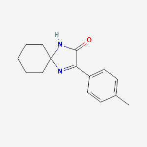 molecular formula C15H18N2O B12214989 3-(4-Methylphenyl)-1,4-diazaspiro[4.5]dec-3-en-2-one 