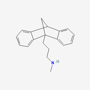 molecular formula C19H21N B1221502 N-methyl-3-(1-tetracyclo[6.6.1.02,7.09,14]pentadeca-2,4,6,9,11,13-hexaenyl)propan-1-amine 