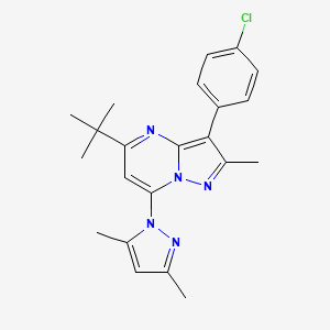 molecular formula C22H24ClN5 B12215020 C22H24ClN5 