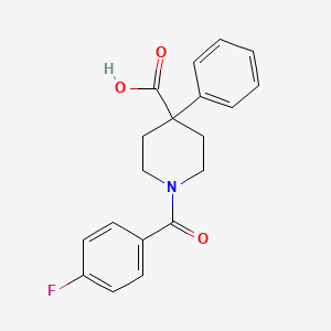 molecular formula C19H18FNO3 B12215039 1-(4-Fluorobenzoyl)-4-phenylpiperidine-4-carboxylic acid 