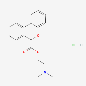 molecular formula C18H20ClNO3 B1221504 6-(2-Dimethylaminoethoxycarbonyl)-6H-dibenzo(b,d)pyran hydrochloride CAS No. 83359-86-8
