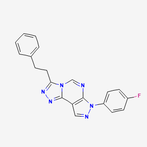 7-(4-fluorophenyl)-3-(2-phenylethyl)-7H-pyrazolo[4,3-e][1,2,4]triazolo[4,3-c]pyrimidine