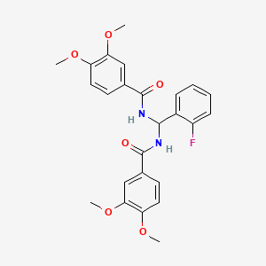 N,N'-[(2-fluorophenyl)methanediyl]bis(3,4-dimethoxybenzamide)