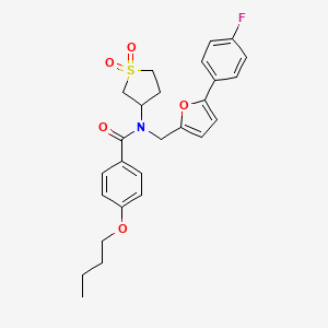 4-butoxy-N-(1,1-dioxidotetrahydrothiophen-3-yl)-N-{[5-(4-fluorophenyl)furan-2-yl]methyl}benzamide