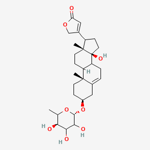 molecular formula C29H42O8 B1221507 3-[(6-Deoxyhexopyranosyl)oxy]-14-hydroxycarda-5,20(22)-dienolide 