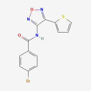 molecular formula C13H8BrN3O2S B12215077 4-bromo-N-[4-(thiophen-2-yl)-1,2,5-oxadiazol-3-yl]benzamide 