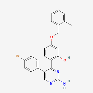 2-[2-Amino-5-(4-bromophenyl)pyrimidin-4-yl]-5-[(2-methylbenzyl)oxy]phenol