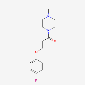 molecular formula C14H19FN2O2 B12215109 3-(4-Fluorophenoxy)-1-(4-methylpiperazinyl)propan-1-one 