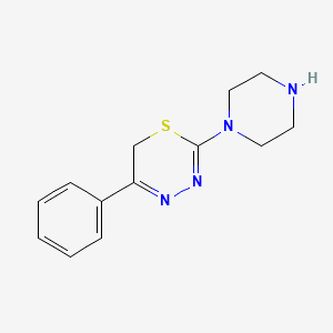 molecular formula C13H16N4S B12215140 5-Phenyl-2-(piperazin-1-YL)-6H-1,3,4-thiadiazine 