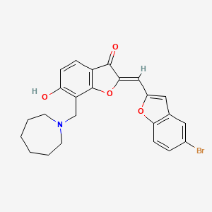 (2Z)-7-(azepan-1-ylmethyl)-2-[(5-bromo-1-benzofuran-2-yl)methylidene]-6-hydroxy-1-benzofuran-3(2H)-one