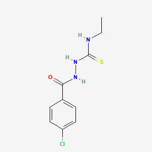 molecular formula C10H12ClN3OS B12215200 1-(4-Chloro-benzoyl)-4-ethyl-thiosemicarbazide 