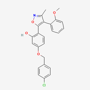 5-[(4-Chlorobenzyl)oxy]-2-[4-(2-methoxyphenyl)-3-methyl-1,2-oxazol-5-yl]phenol