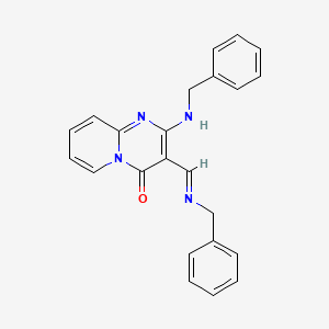 2-(benzylamino)-3-[(E)-(benzylimino)methyl]-4H-pyrido[1,2-a]pyrimidin-4-one