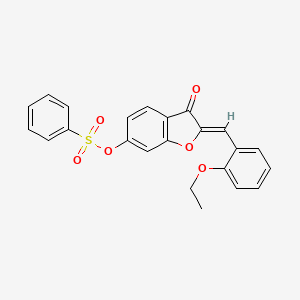 2-[(2-Ethoxyphenyl)methylene]-3-oxobenzo[3,4-b]furan-6-yl benzenesulfonate