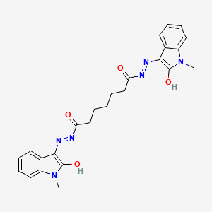 N'~1~,N'~7~-bis[(3E)-1-methyl-2-oxo-1,2-dihydro-3H-indol-3-ylidene]heptanedihydrazide