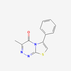 molecular formula C12H9N3OS B12215258 3-Methyl-6-phenyl-4H-[1,3]thiazolo[2,3-c][1,2,4]triazin-4-one CAS No. 88281-85-0