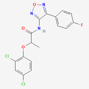 2-(2,4-dichlorophenoxy)-N-[4-(4-fluorophenyl)-1,2,5-oxadiazol-3-yl]propanamide