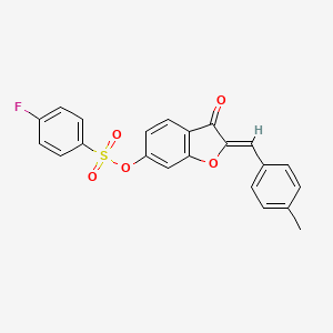 (2Z)-2-(4-methylbenzylidene)-3-oxo-2,3-dihydro-1-benzofuran-6-yl 4-fluorobenzenesulfonate