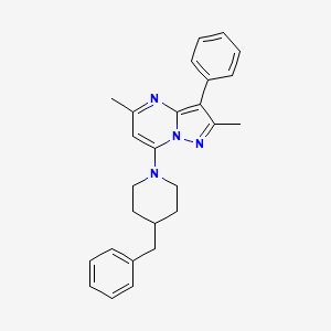 7-(4-Benzylpiperidin-1-yl)-2,5-dimethyl-3-phenylpyrazolo[1,5-a]pyrimidine