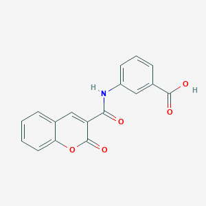 molecular formula C17H11NO5 B12215295 3-[(2-Oxochromen-3-yl)carbonylamino]benzoic acid 