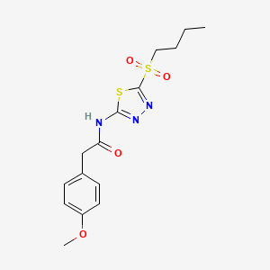 N-[(2E)-5-(butylsulfonyl)-1,3,4-thiadiazol-2(3H)-ylidene]-2-(4-methoxyphenyl)acetamide