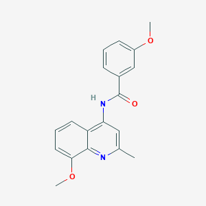 3-methoxy-N-(8-methoxy-2-methylquinolin-4-yl)benzamide