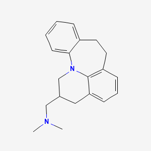 B1221533 2-(N,N-Dimethylaminomethyl)-2,3,7,8-tetrahydro-1H-quino(1,8-ab)(1)benzazepine CAS No. 78491-00-6