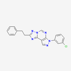 7-(3-chlorophenyl)-2-(2-phenylethyl)-7H-pyrazolo[4,3-e][1,2,4]triazolo[1,5-c]pyrimidine