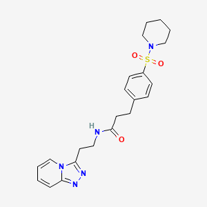 3-[4-(piperidin-1-ylsulfonyl)phenyl]-N-[2-([1,2,4]triazolo[4,3-a]pyridin-3-yl)ethyl]propanamide