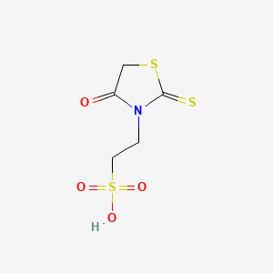 molecular formula C5H7NO4S3 B12215351 2-(4-Oxo-2-thioxo-1,3-thiazolidin-3-yl)ethanesulfonic acid 