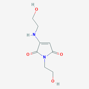 molecular formula C8H12N2O4 B12215397 1-(2-Hydroxyethyl)-3-(2-hydroxyethylamino)pyrrole-2,5-dione 