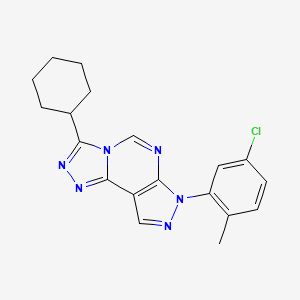 3-(5-Chloro-2-methylphenyl)-7-cyclohexyl-6-hydropyrazolo[5,4-d]1,2,4-triazolo[4,3-e]pyrimidine