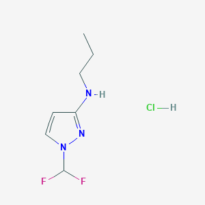 1-(difluoromethyl)-N-propylpyrazol-3-amine;hydrochloride