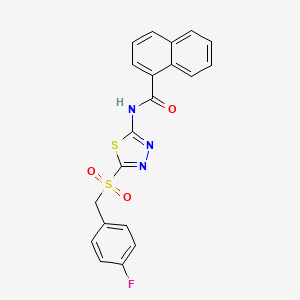 N-{5-[(4-fluorobenzyl)sulfonyl]-1,3,4-thiadiazol-2-yl}naphthalene-1-carboxamide