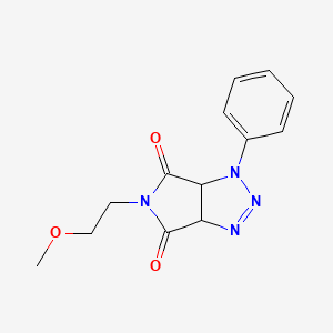 5-(2-methoxyethyl)-1-phenyl-3a,6a-dihydropyrrolo[3,4-d][1,2,3]triazole-4,6(1H,5H)-dione